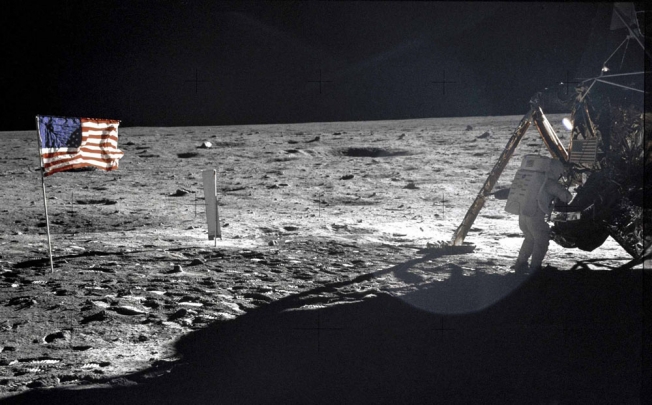 NASA file image shows Neil Armstrong on the moon. Photo: Reuters