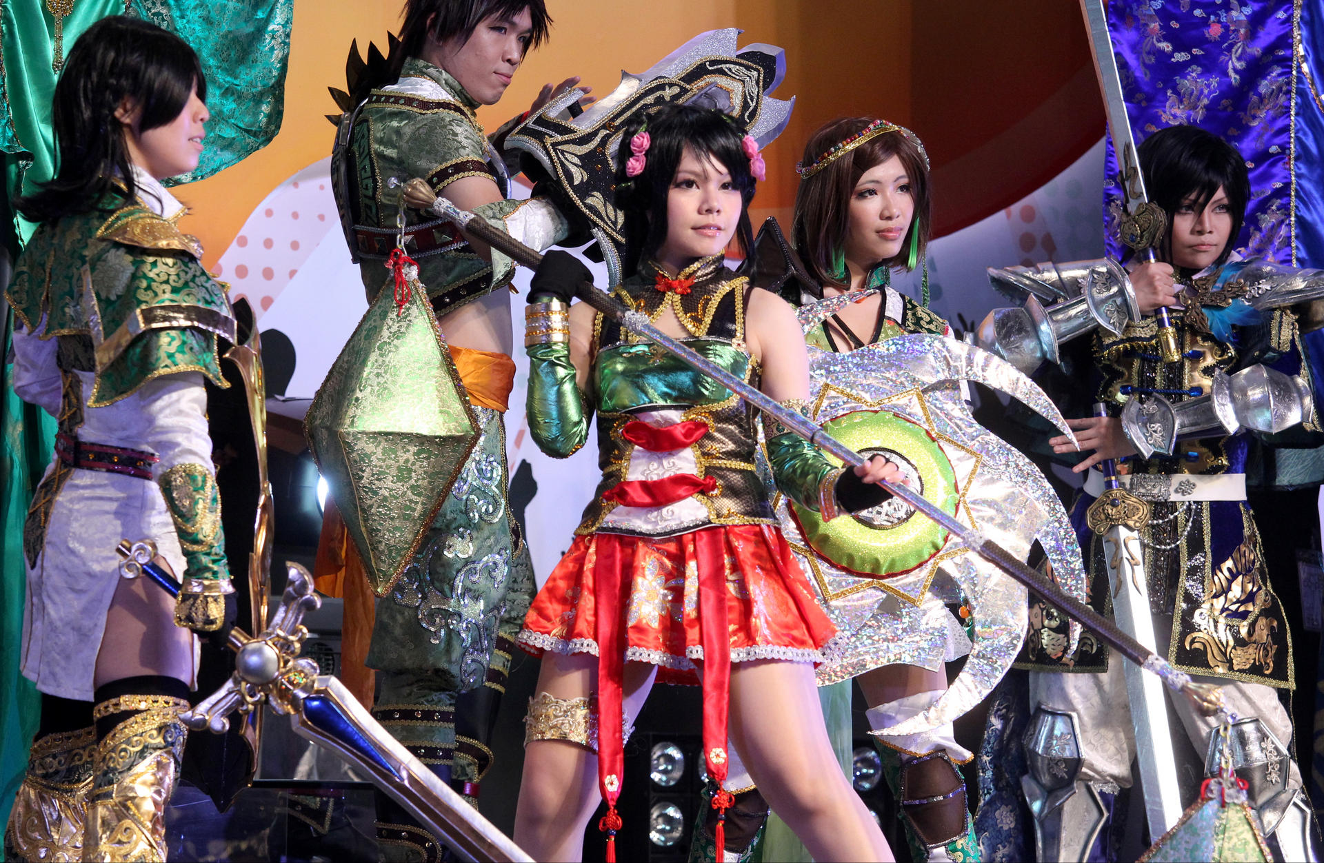 Cosplayers perform at the fair. Photo: Dickson Lee