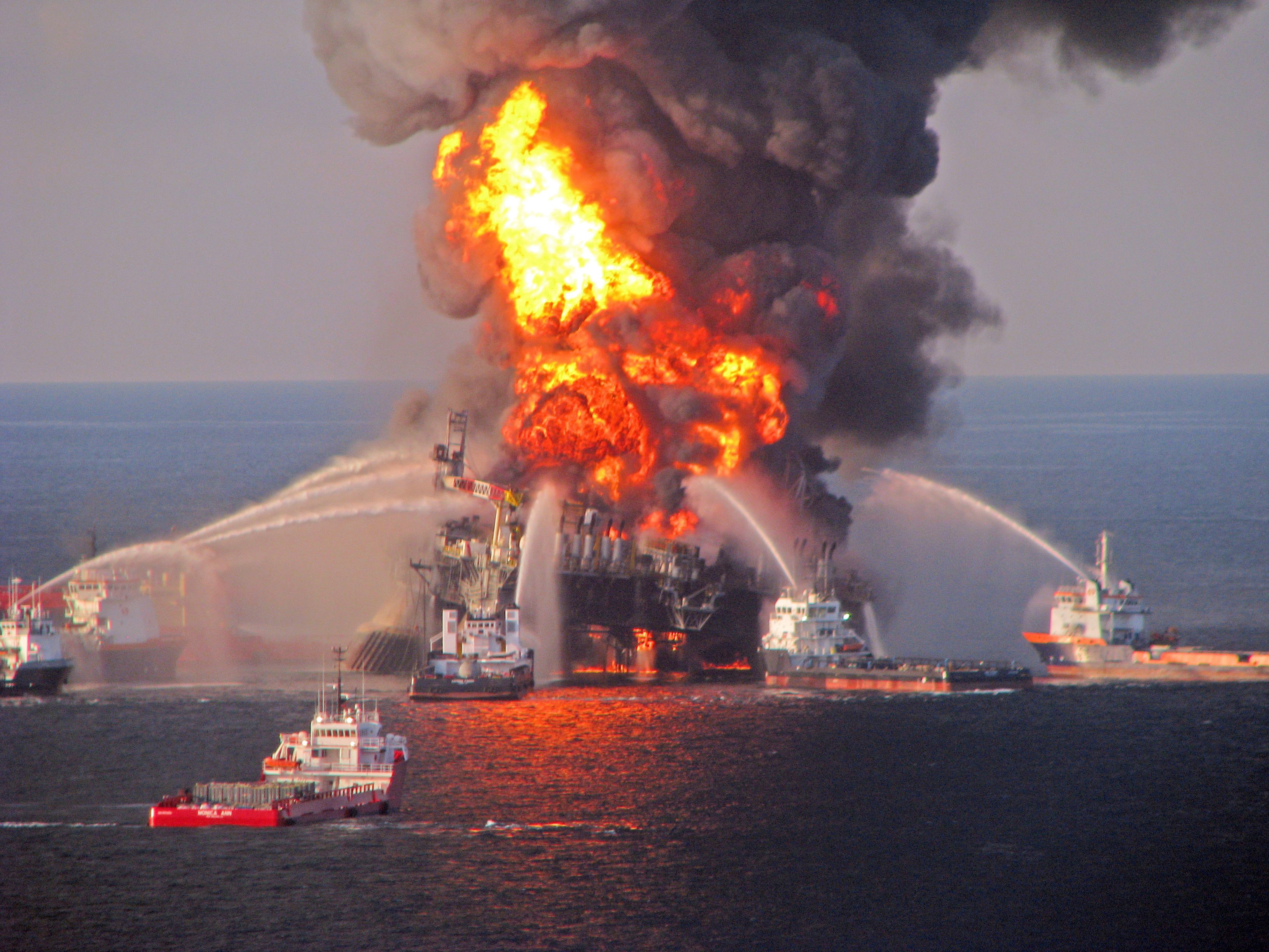 Deepwater Horizon drilling rig in the Gulf of Mexico. Photo: EPA