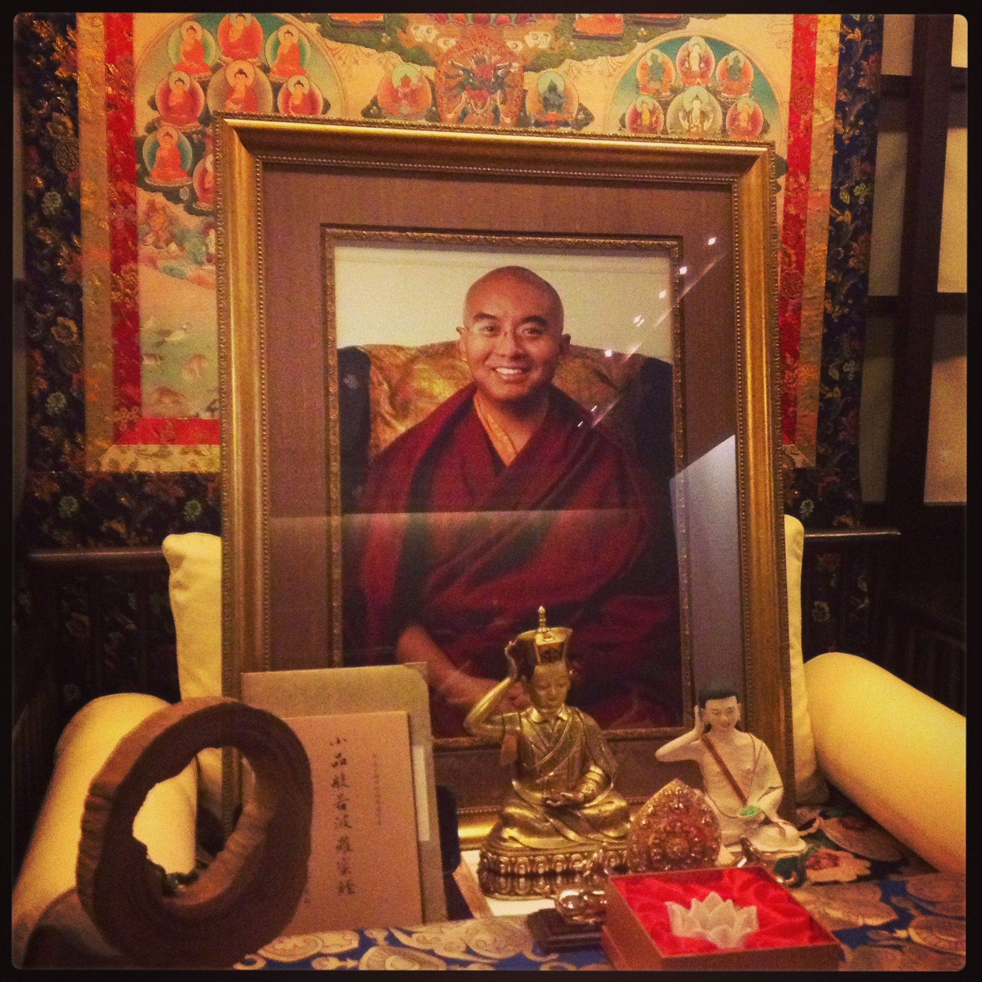 Yongey Mingyur Rinpoche's picture at the Tergar Meditation Centre in North Point. Photo: Amy Wu