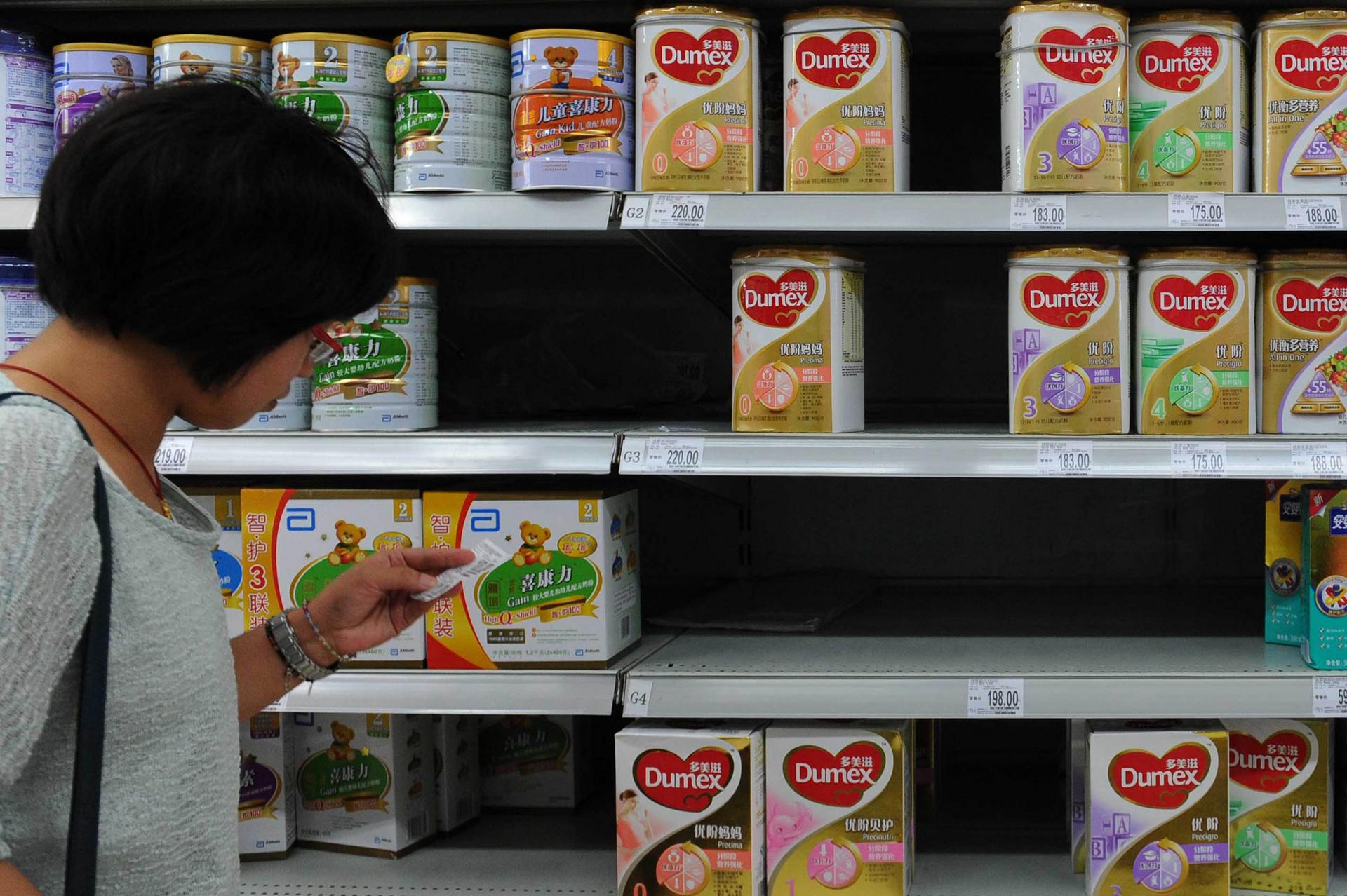 Consumers are nervous about tainted baby formula. Photo: AFP
