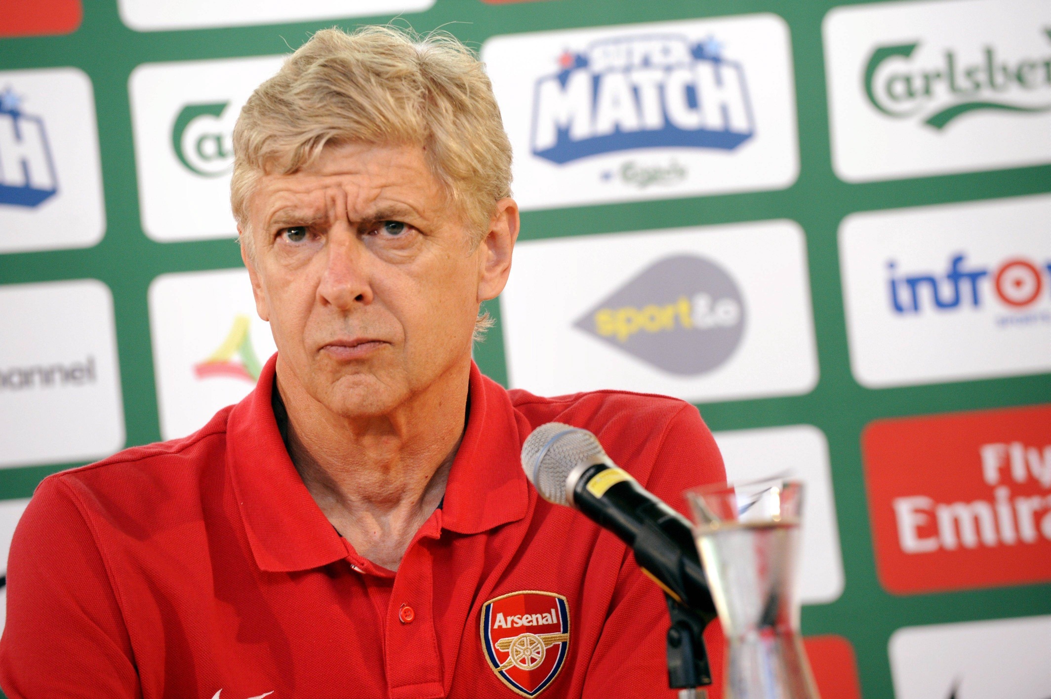 Arsenal's Dutch Manager Arsene Wenger. Arsenal was drawn to play Fenerbahce in a Champions League playoff. Photo: AP 
