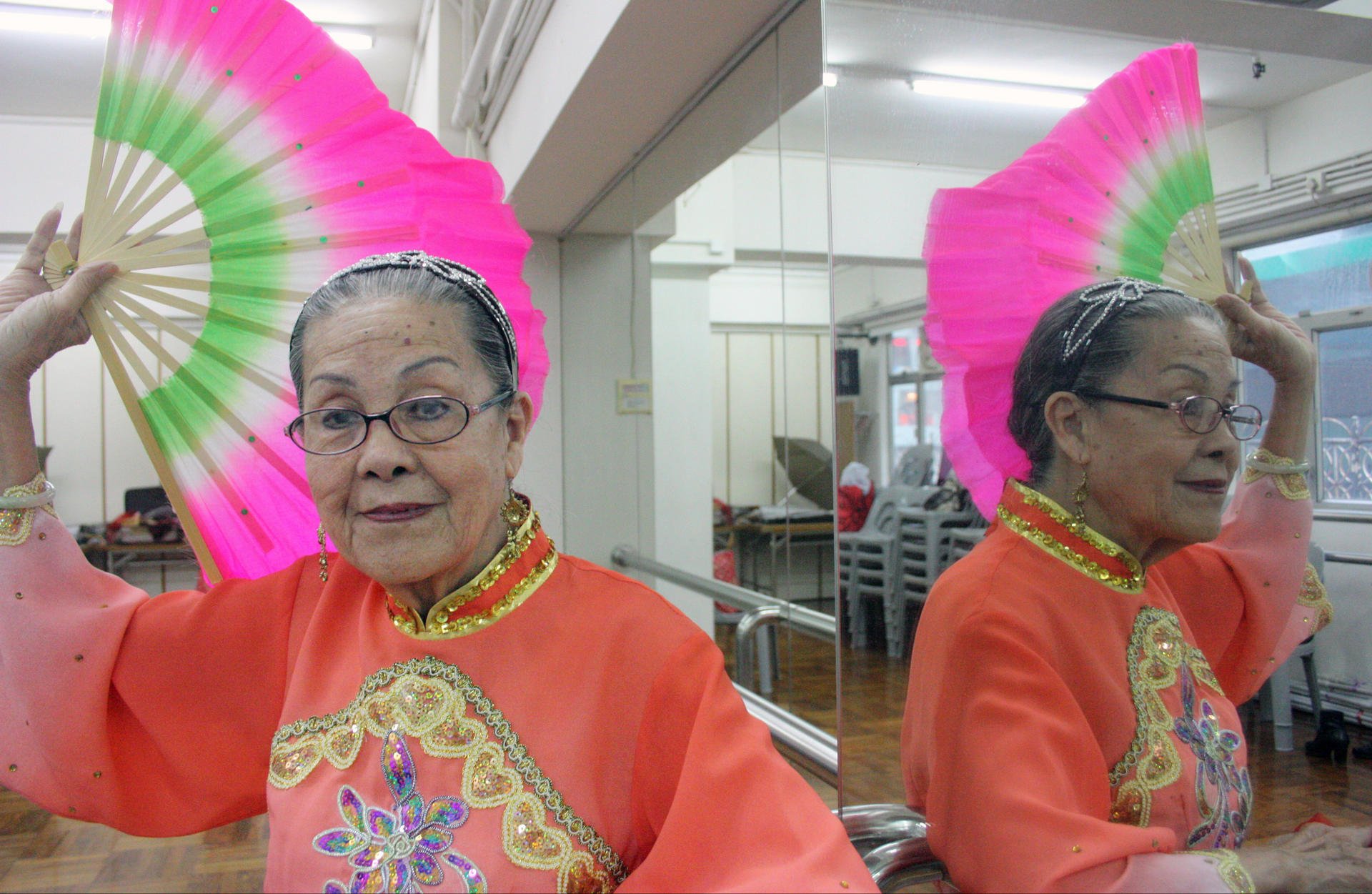 Nora Ng has been visiting care homes to perform dances for their elderly residents for 21 years. Photo: Annemarie Evans