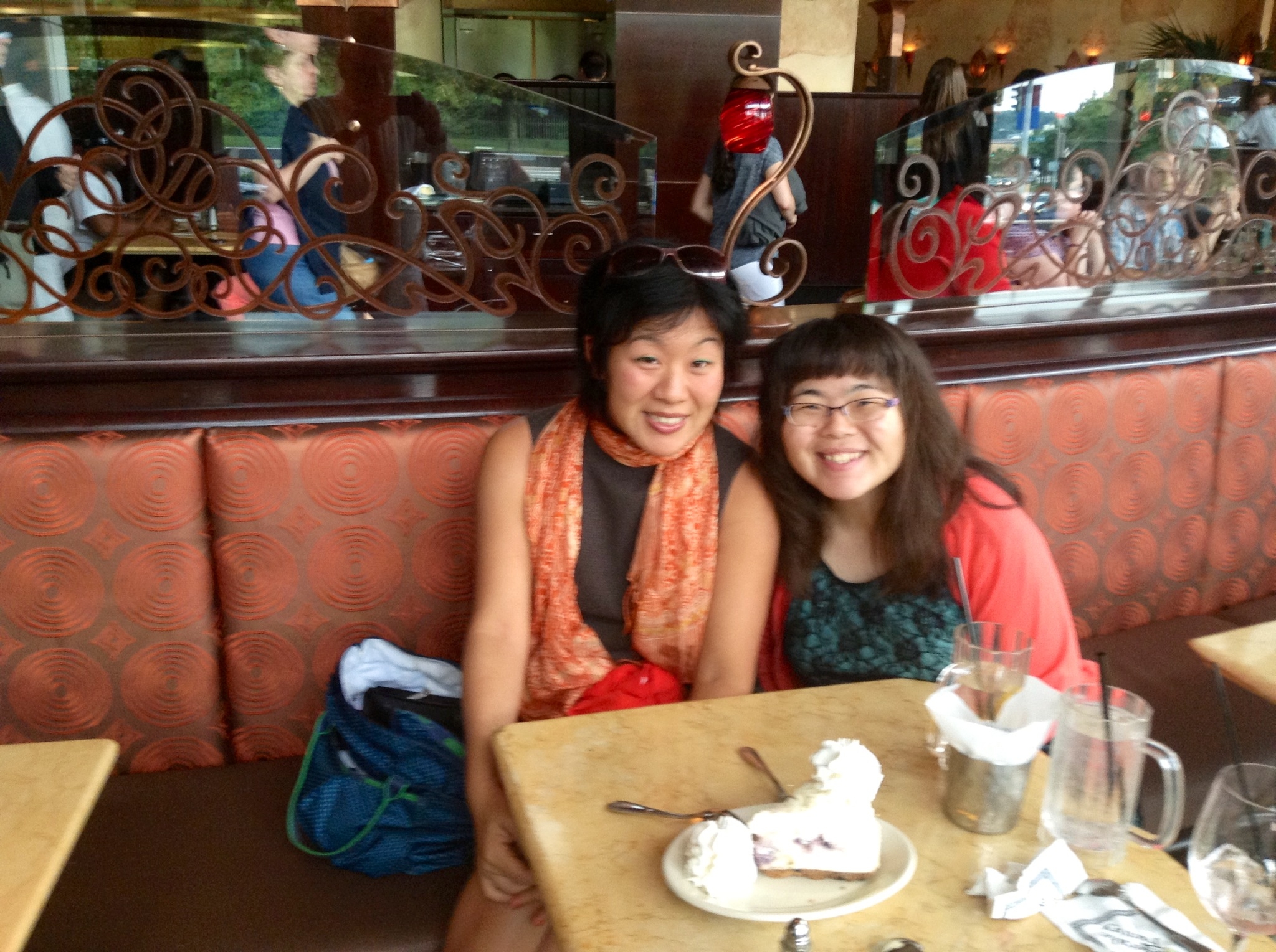 Reuniting with my sister over cheesecake. Photo: Amy Wu