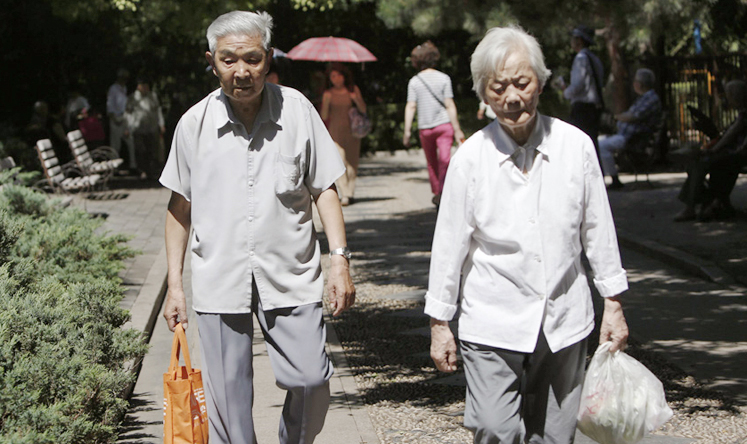 China became an ageing country at the turn of this century, when for every 10 workers, there was one elderly person who needed to be cared for. Photo: EPA