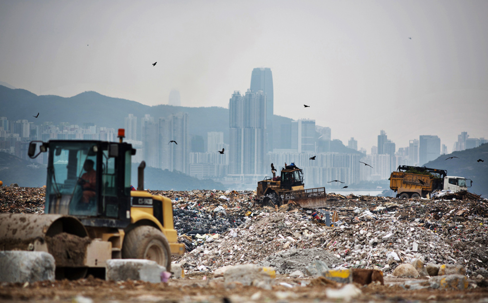 More Hongkongers today are anxious about the mainland's environmental problems and fret about landfill space in the city than 12 years ago. Photo: Bloomberg