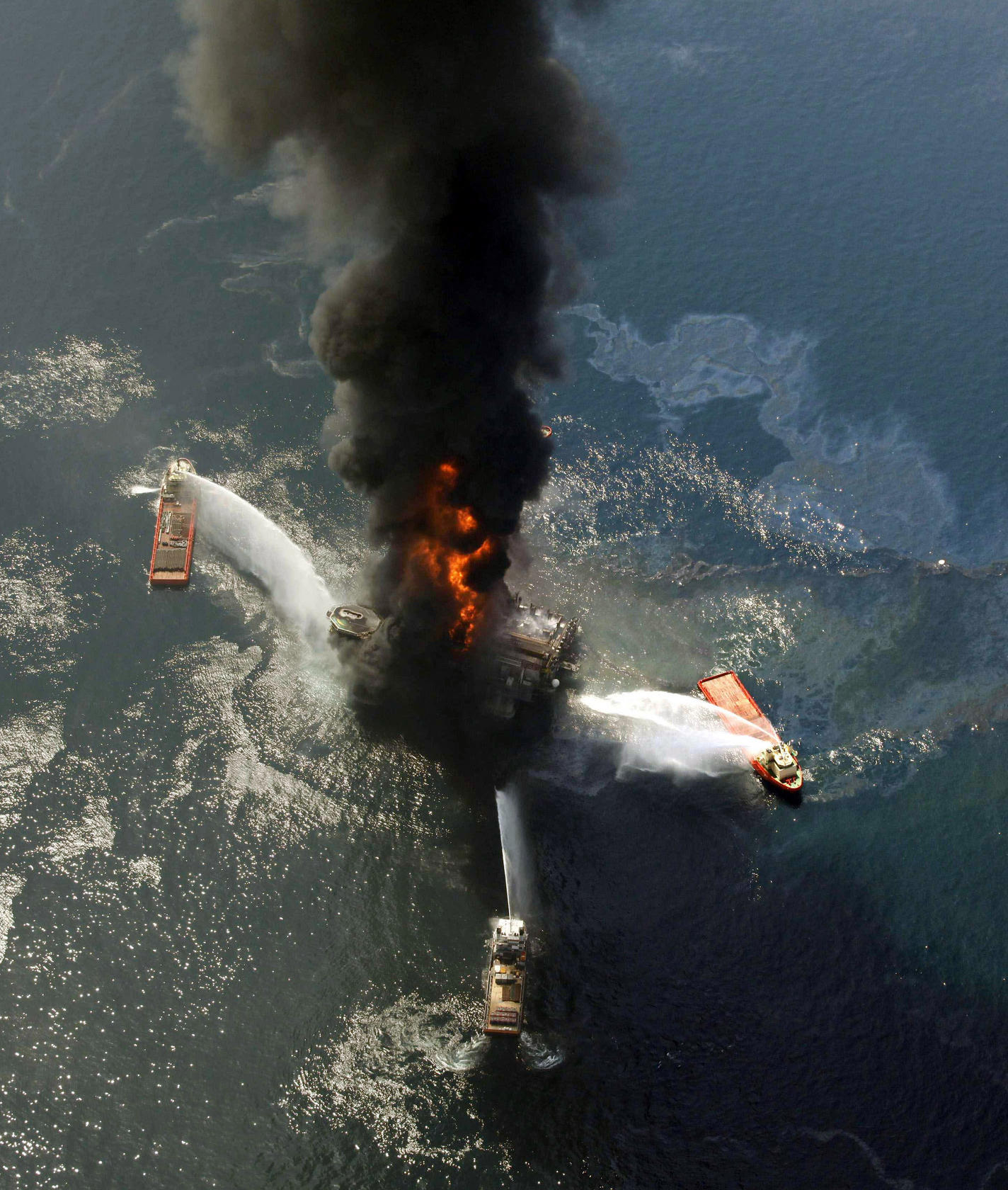 Eleven men died in the Deepwater Horizon oil rig disaster. Photo: AP