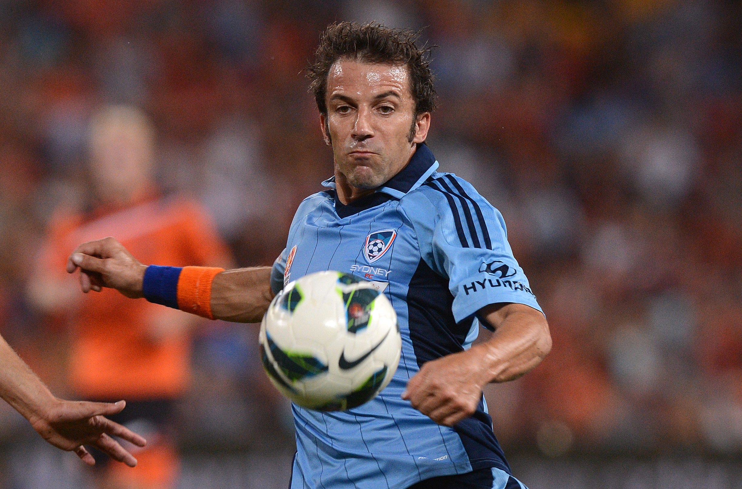 Sydney player Alessandro del Piero in action during a match between the Brisbane Roar and Sydney FC in Brisbane. Photo: EPA