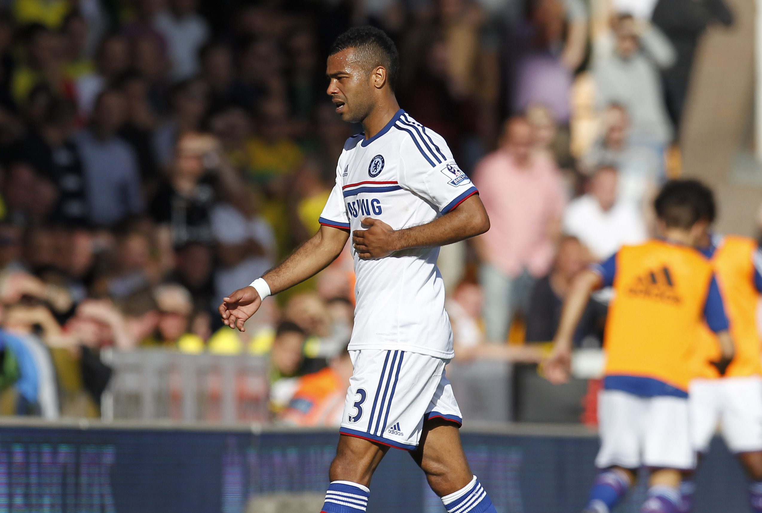 Ashley Cole has complained of a problem with his ribs. Photo: AFP