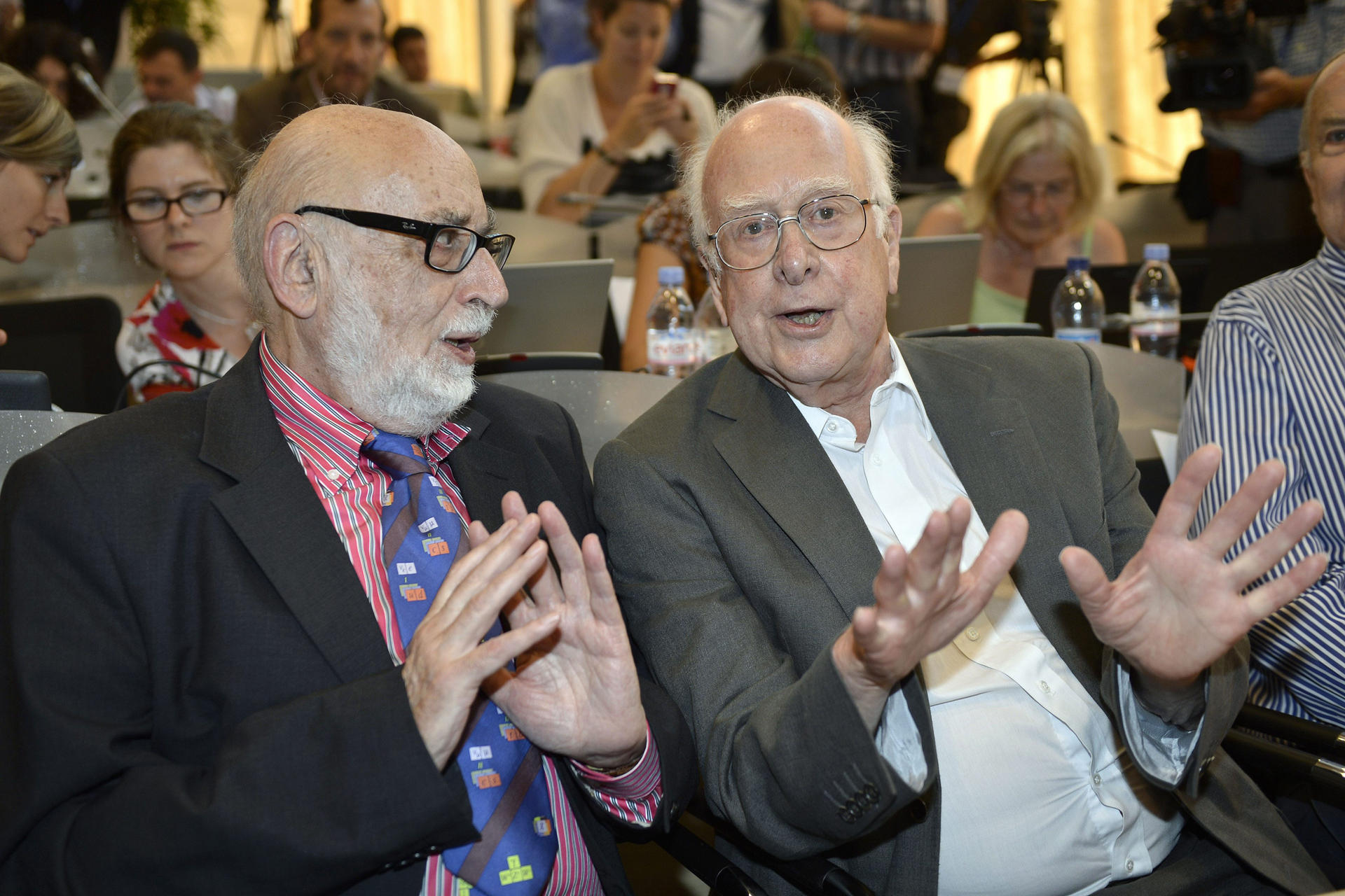 Francois Englert (left) and Peter Higgs won a Nobel prize. Photo: AP