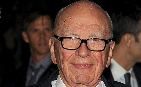 Chairman and CEO of News Corp Rupert Murdoch at Fox Studios in California on Wednesday. Photo: AFP