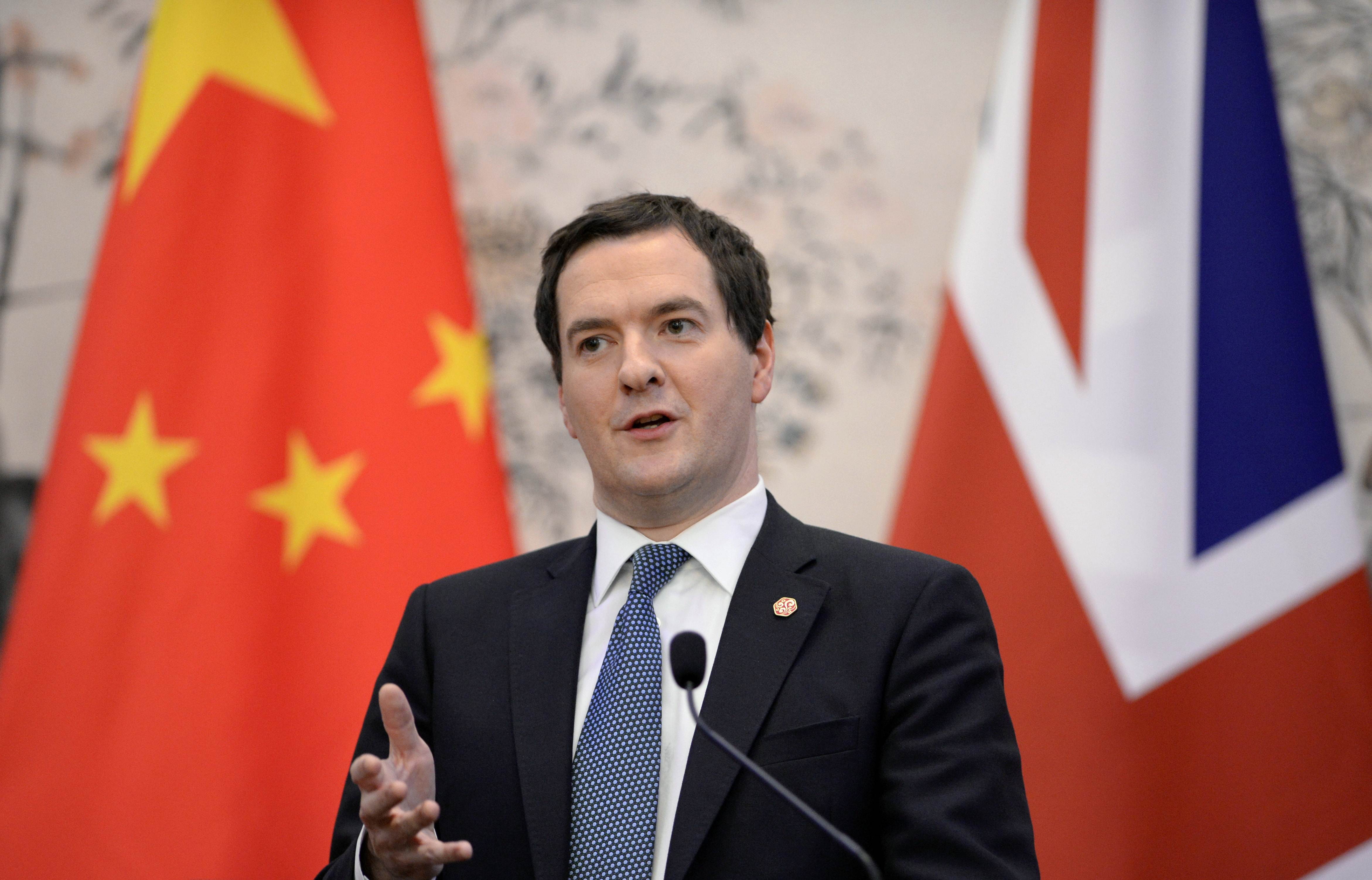 Britain's Chancellor of the Exchequer George Osborne in Beijing. Photo: AFP