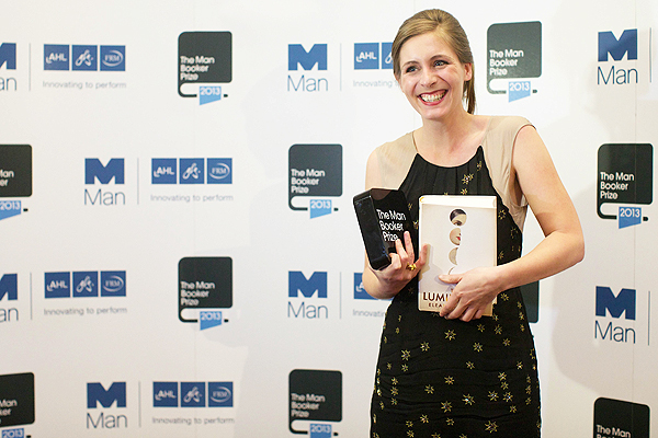 New Zealand author Eleanor Catton poses after winning the 2013 Man Booker Prize for Fiction. Photo: AFP