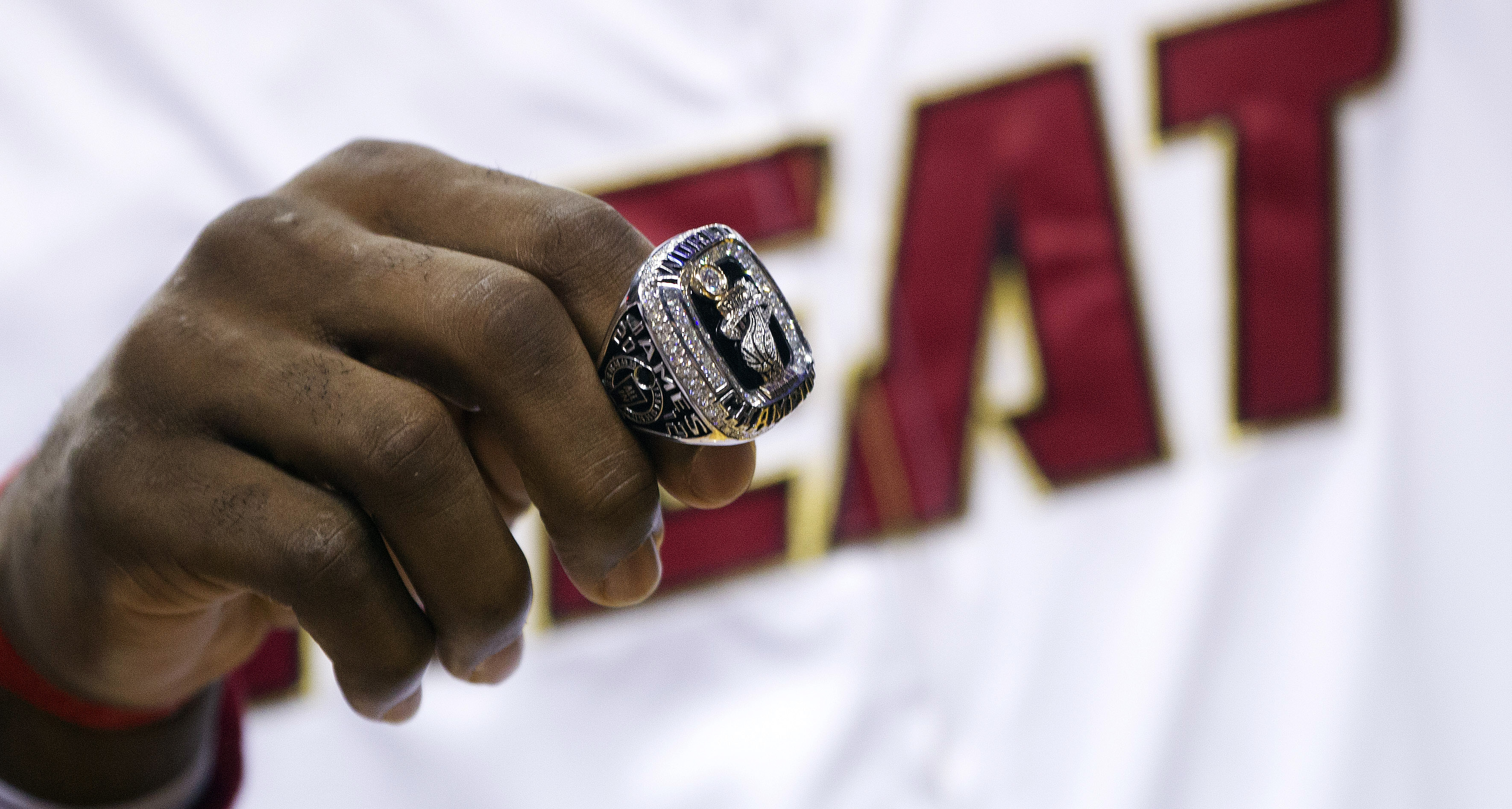 The Miami Heat's LeBron James already has two of these rings and will be keen to add a third when the NBA season gets underway on Tuesday. Photo: AP