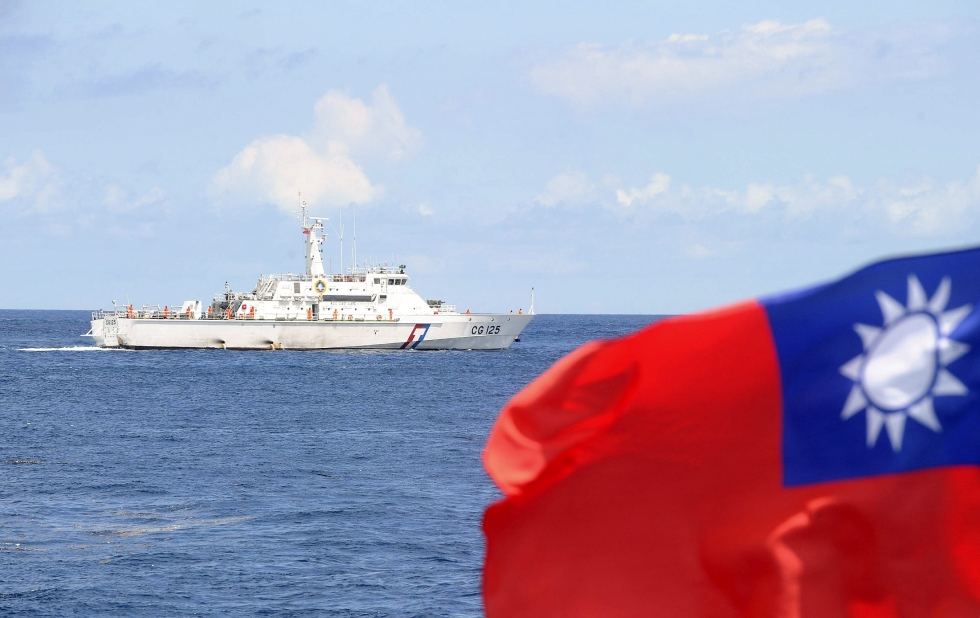 Taiwan coast guard near disputed islands called Diaoyus in east China Sea. Photo: Reuters