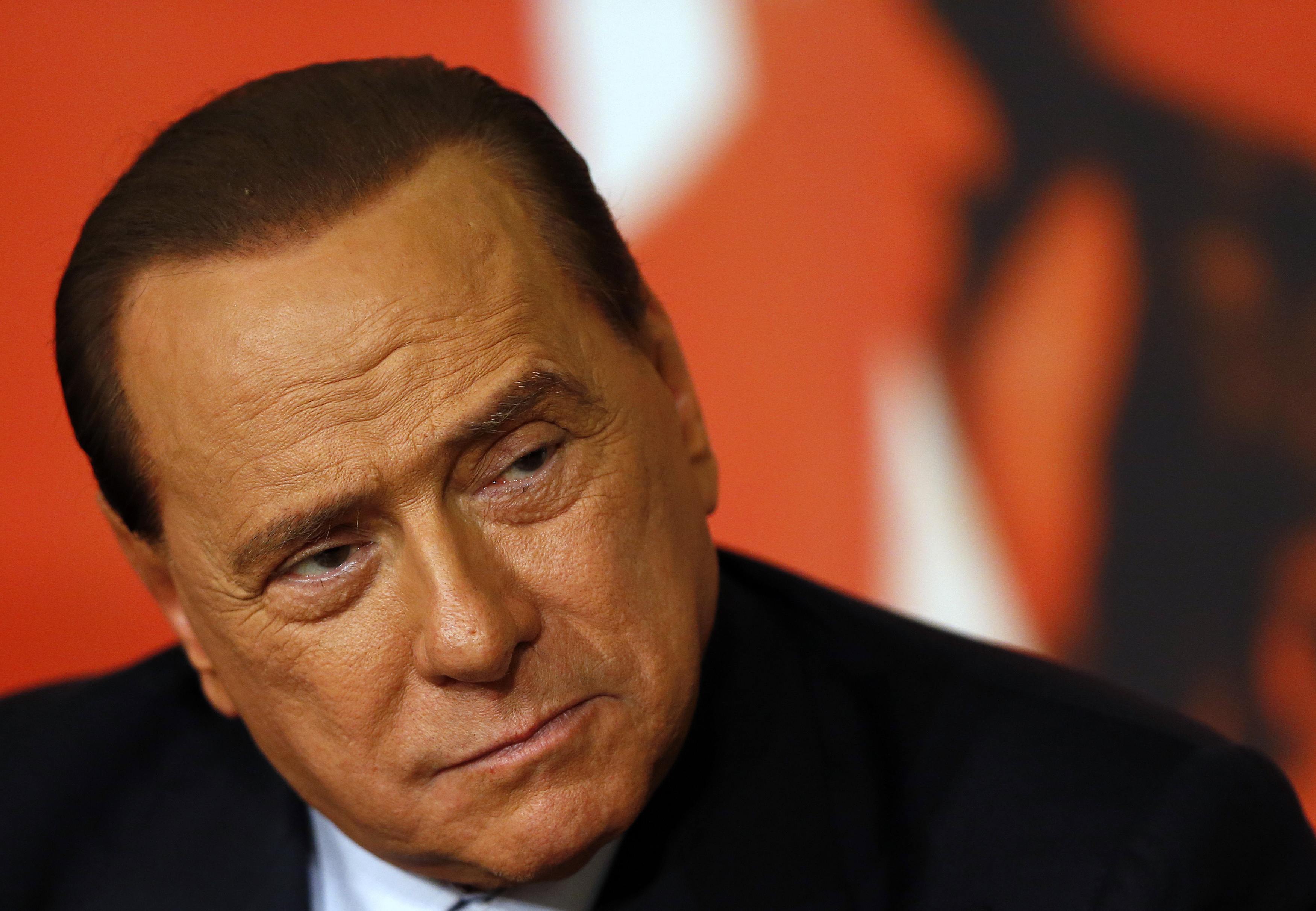 Italy's former prime minister Silvio Berlusconi in Rome on Monday. Photo: Reuters