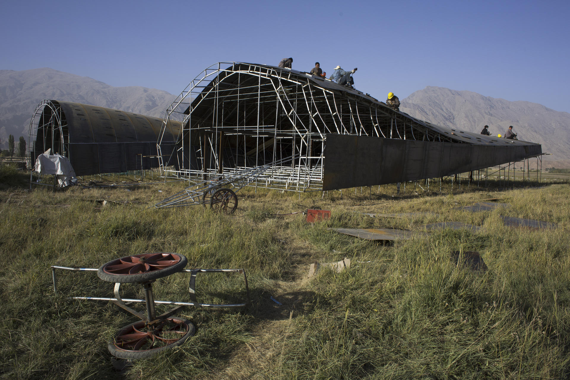 The Red Mountain tourist reception centre under construction.