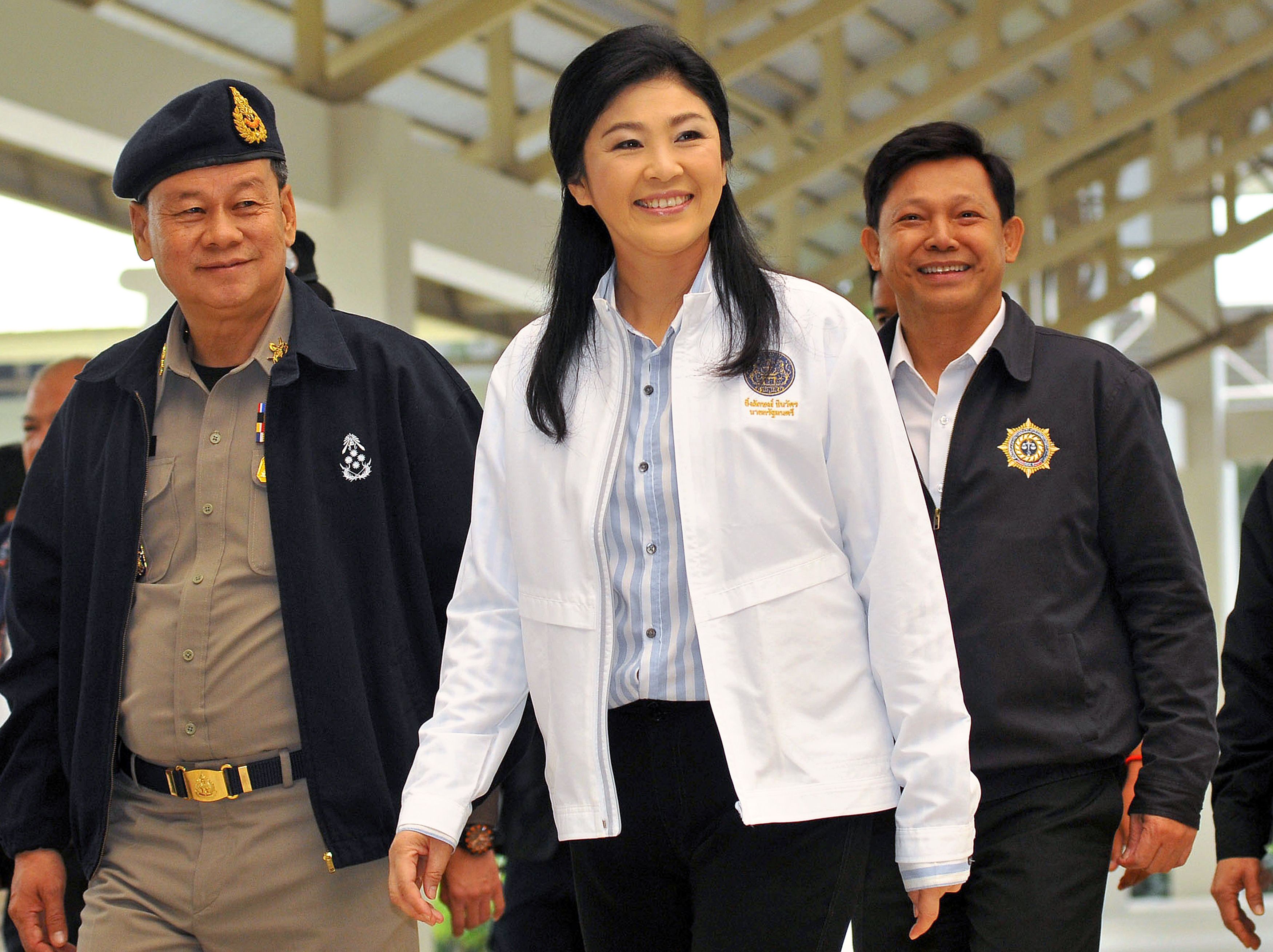 Thailand's Prime Minister Yingluck Shinawatra in Chiang Mai province on Friday. Photo: AFP