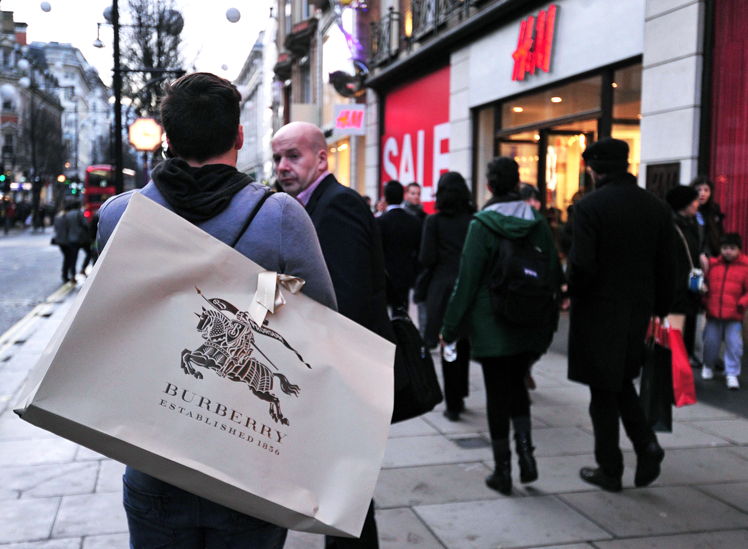 Consumers have accounted for most of the recent growth in the British economy. Photo: AFP