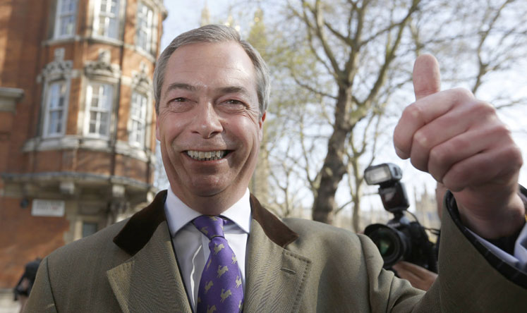 Nigel Farage, leader of the UK Independence Party. Photo: Reuters 