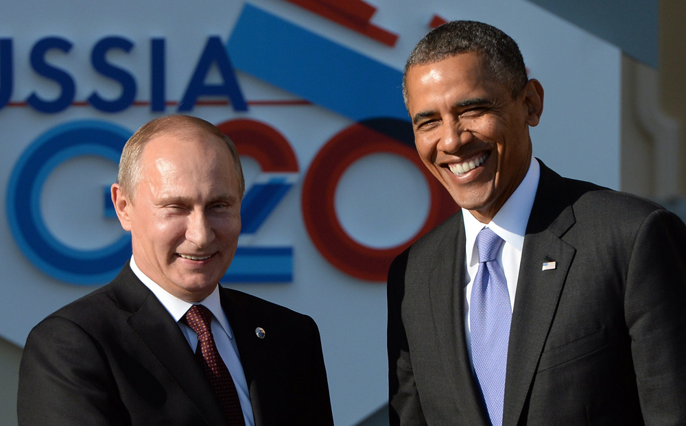 Russian President Vladimir Putin (left) and US President Barack Obama. Photo: EPA
