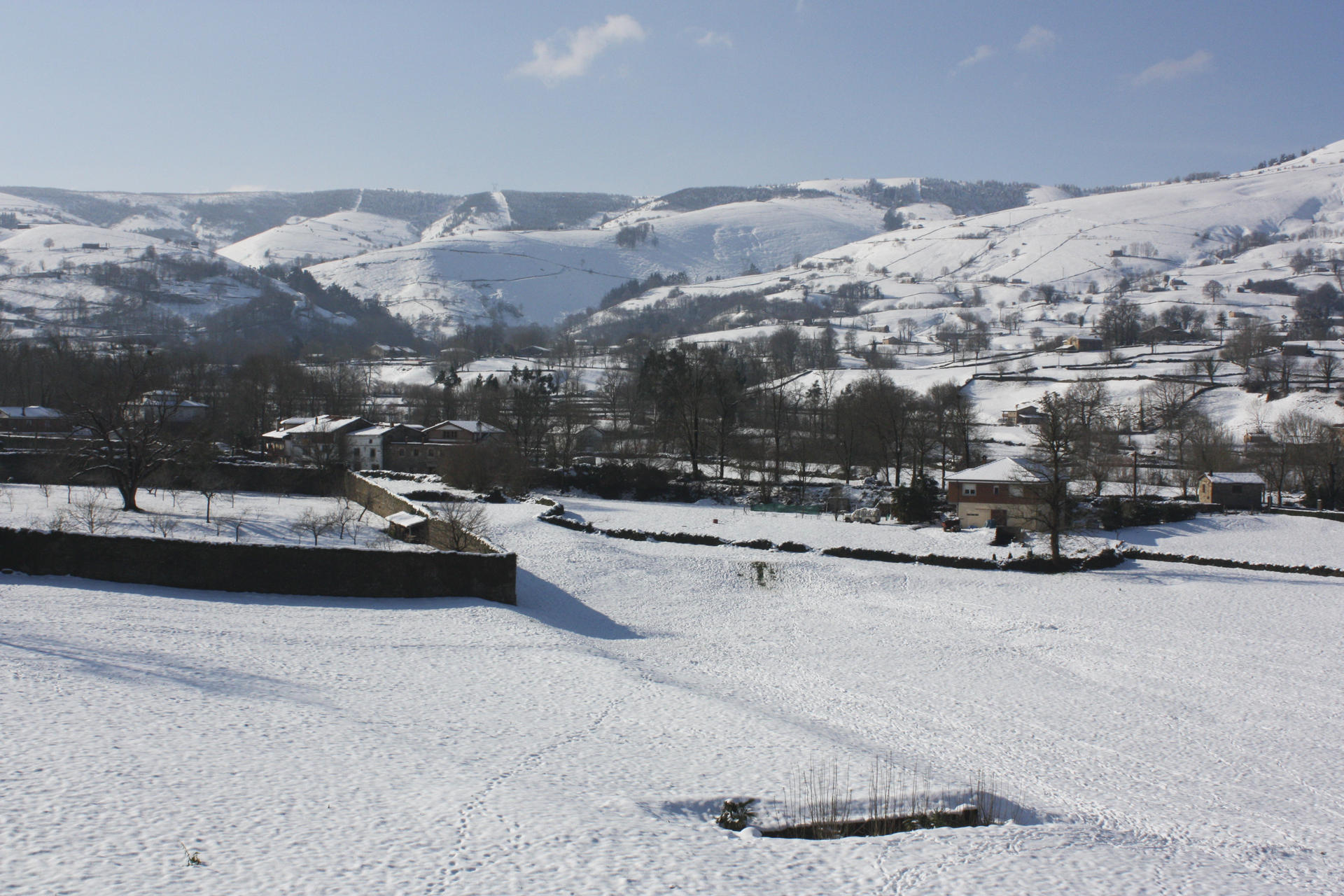 The view from the Coopers' house in Selaya, northern Spain, in winter. Photos: Matthew Cooper