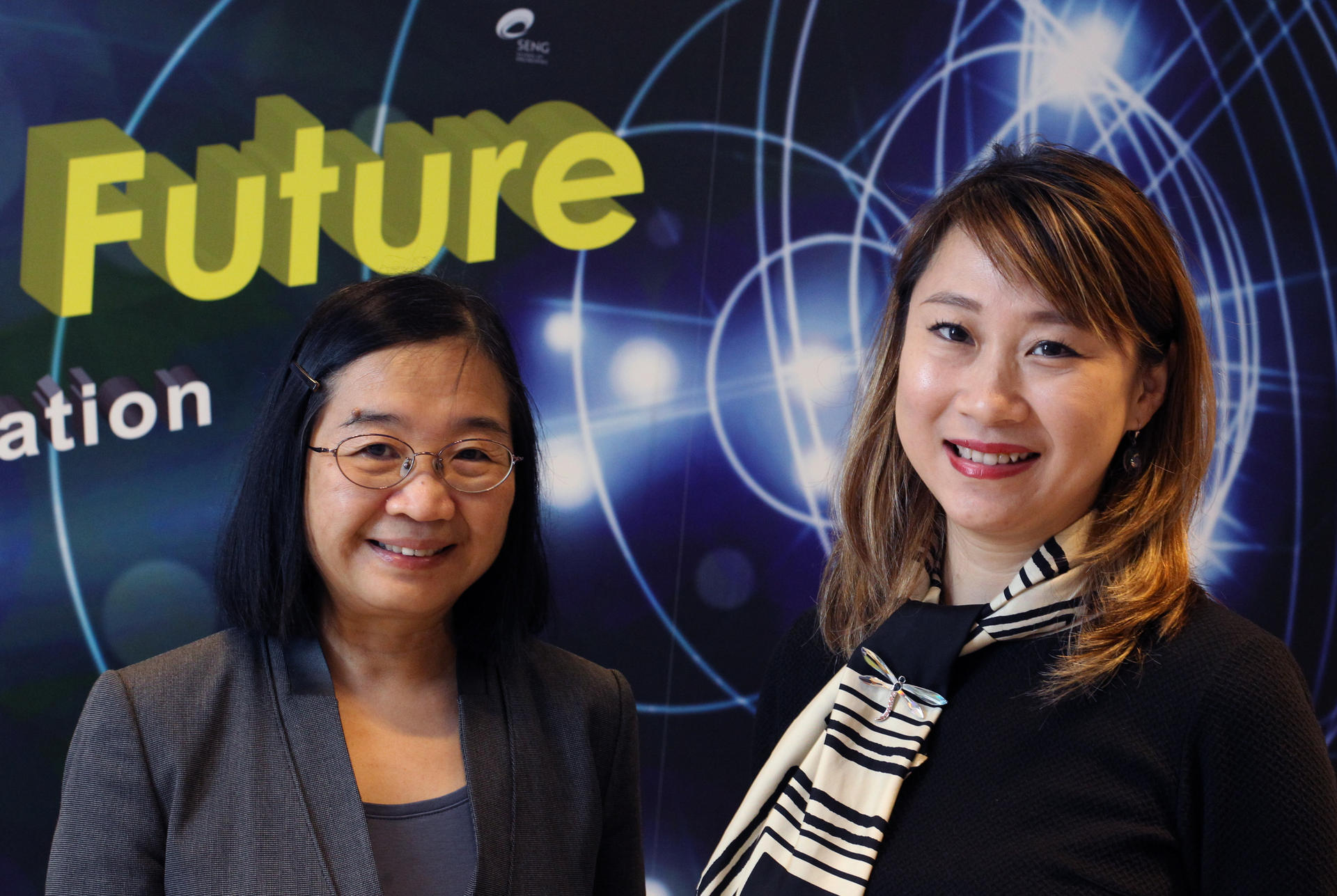 HKUST engineering professors Lau Kei-may (left) and Pascale Fung are encouraging women to study the subject. Photo: Dickson Lee