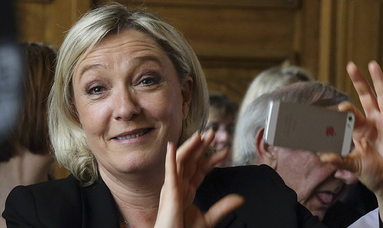 Marine Le Pen, France's far-right National Front political party leader. Photo: Reuters