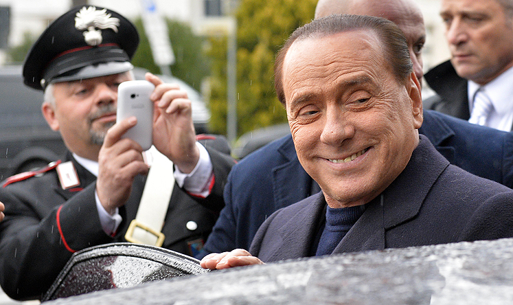Former Italian Prime Minister Silvio Berlusconi in Rome. Photo: AFP