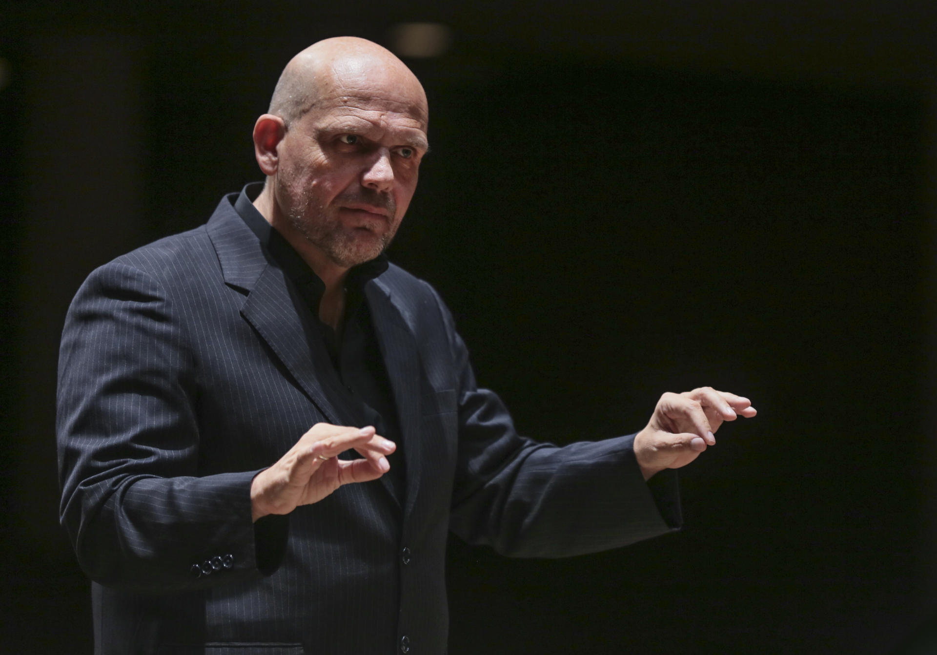 Jaap van Zweden rehearsing with the HK Phil. Photo: Cheung Chi-wai
