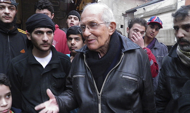 Murdered Dutch Jesuit priest Father Frans van der Lugt in the besieged area of Homs, in this file image from January. Photo: Reuters