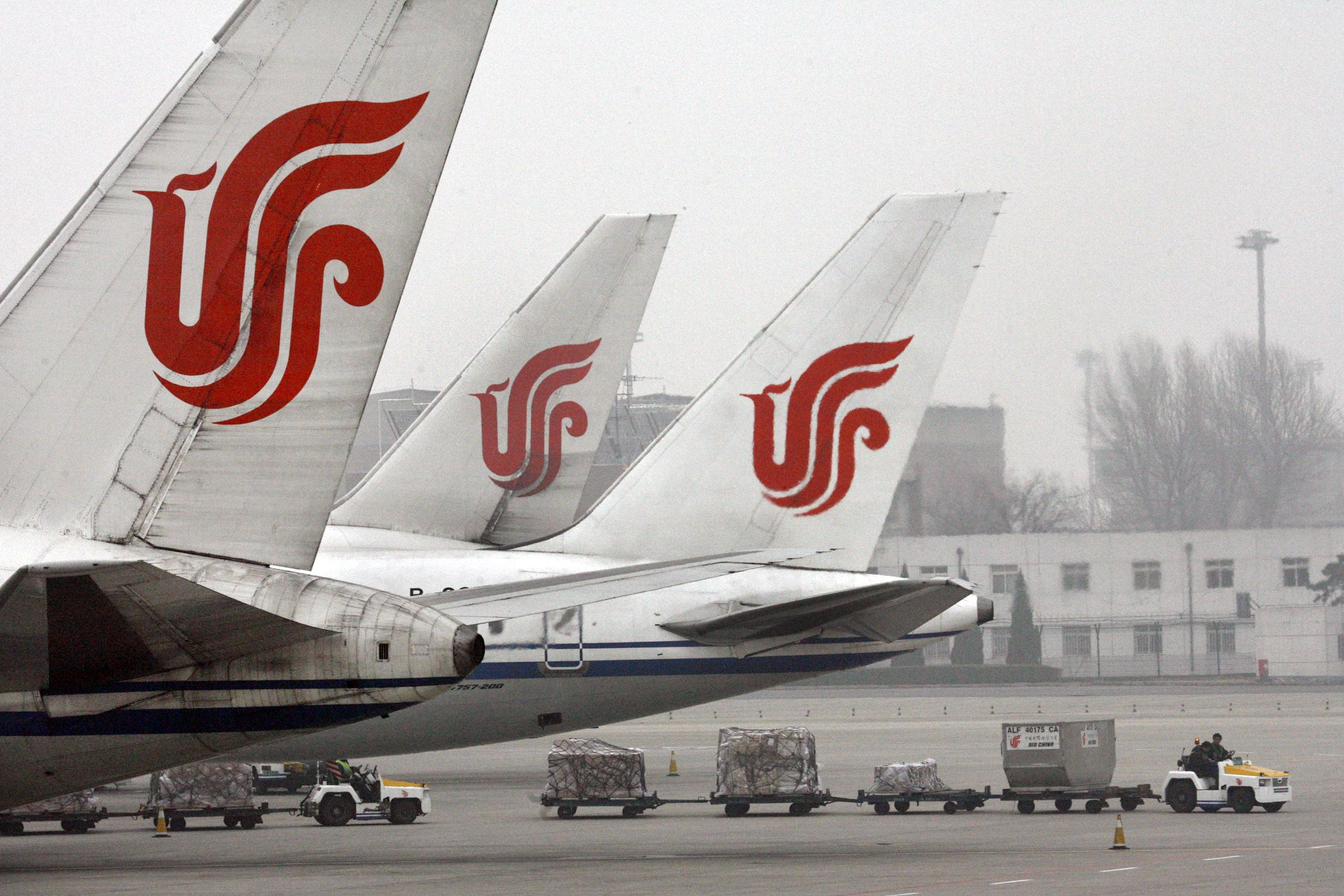 Air China aircraft sit on the tarmac of Beijing International Airport. Photo: Reuters