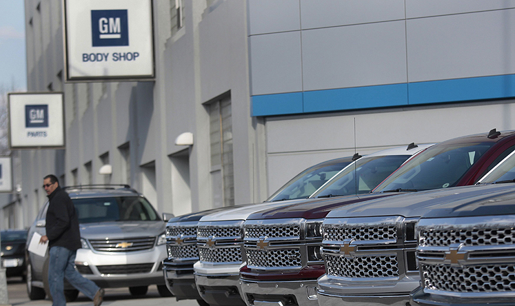 GM vehicles at a Chevrolet dealership in Detroit, Michigan. Photo: Reuters