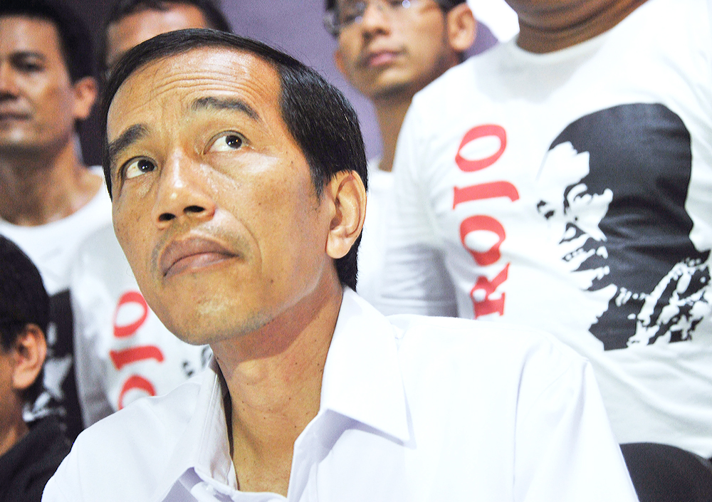 Popular presidential candidate of main opposition party Indonesian Democratic Party of Struggle (PDI-P) and Jakarta Governor Joko Widodo. Photo: AFP