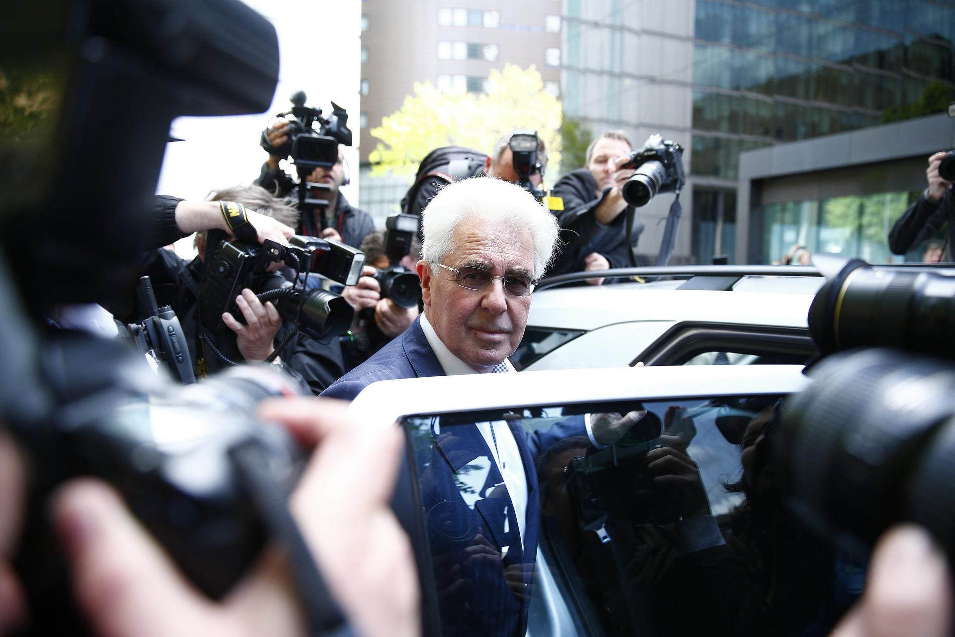 Max Clifford leaves court after being found guilty of indecently assaulting teenagers as young as 15. Photo: Reuters