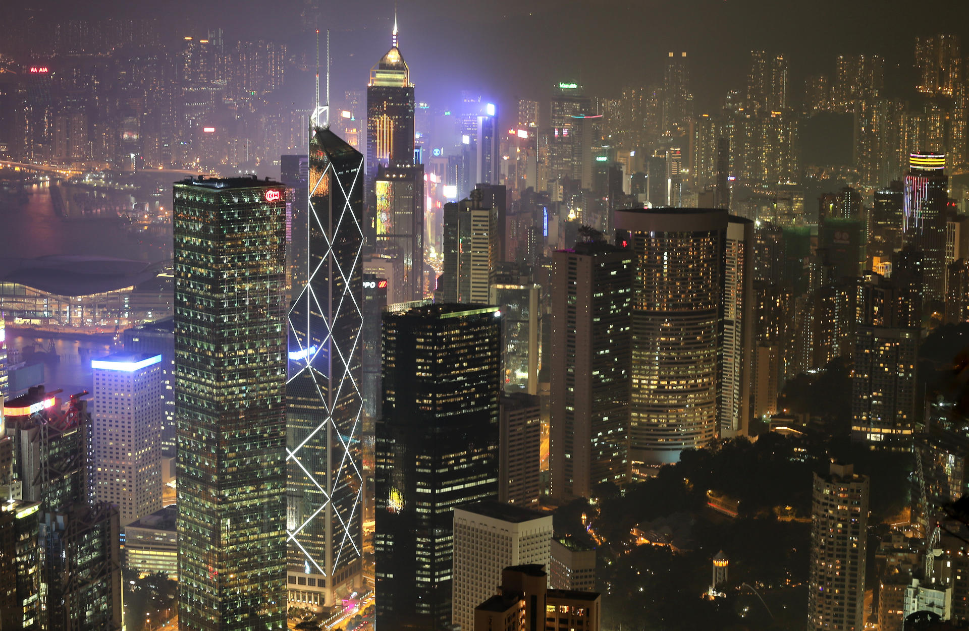 Hong Kong's iconic buildings need plenty of energy to light up the night sky. Photo: SCMP
