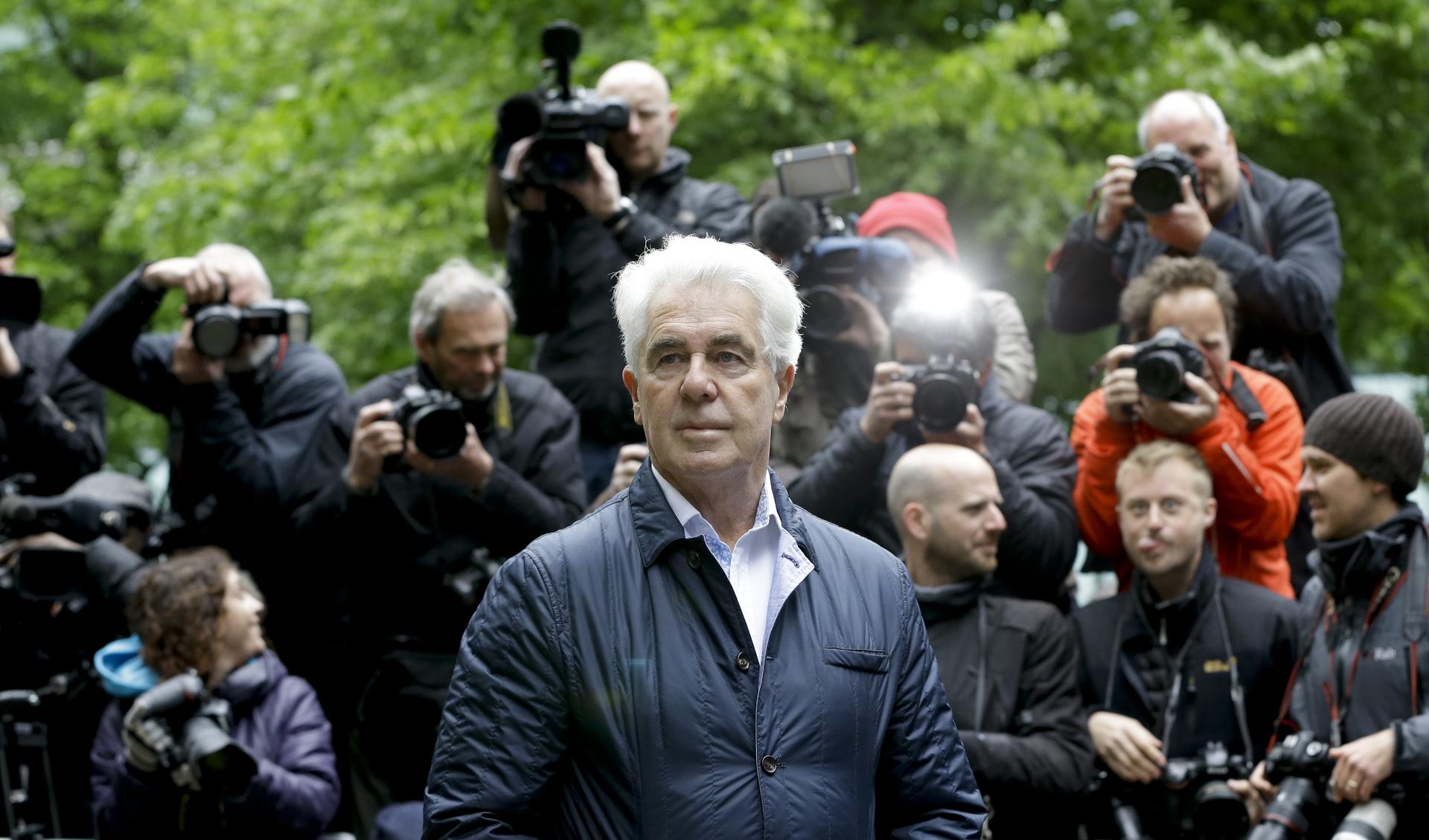 Max Clifford arrives for sentencing at the court in London. Photo: AP