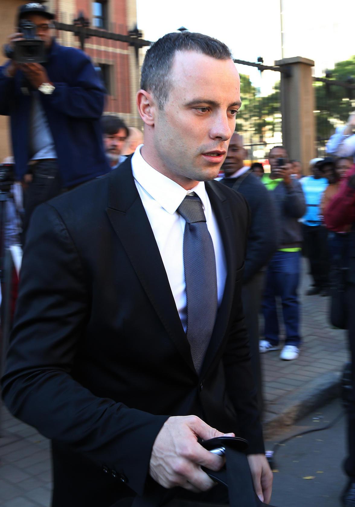 Pistorius leaves court. Photo: AP
