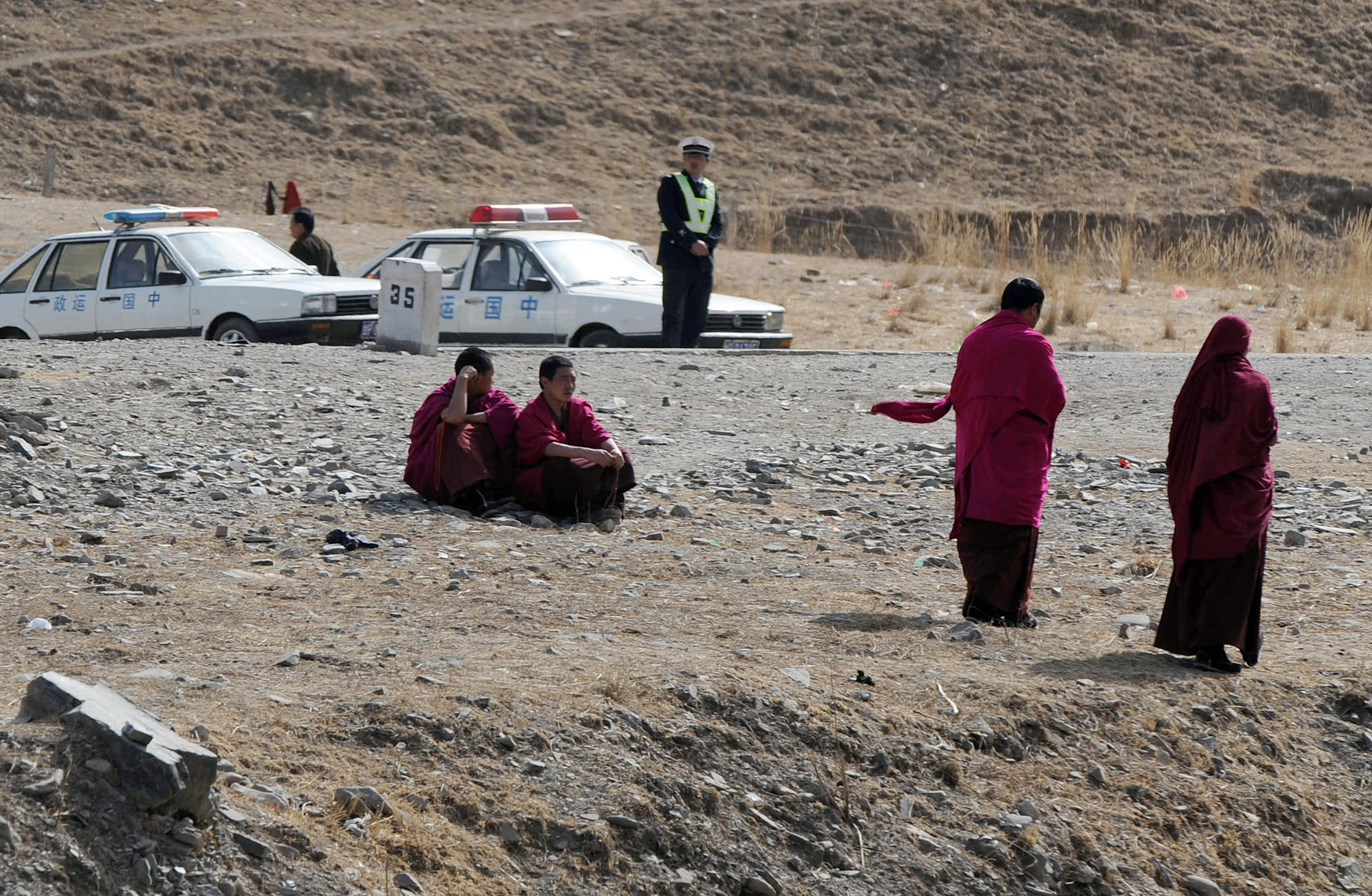 China maintains its grip on restive provinces populated by minorities - such as Tibet - with its military might and Han immigrants. Photo: AFP