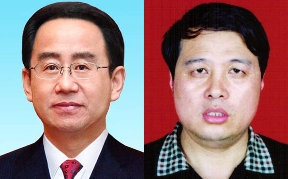 Wang Jiankang (right), who is Ling Jihua's (left) brother-in-law and a deputy mayor in Yuncheng in Shanxi province, has been in custody for more than 10 days.