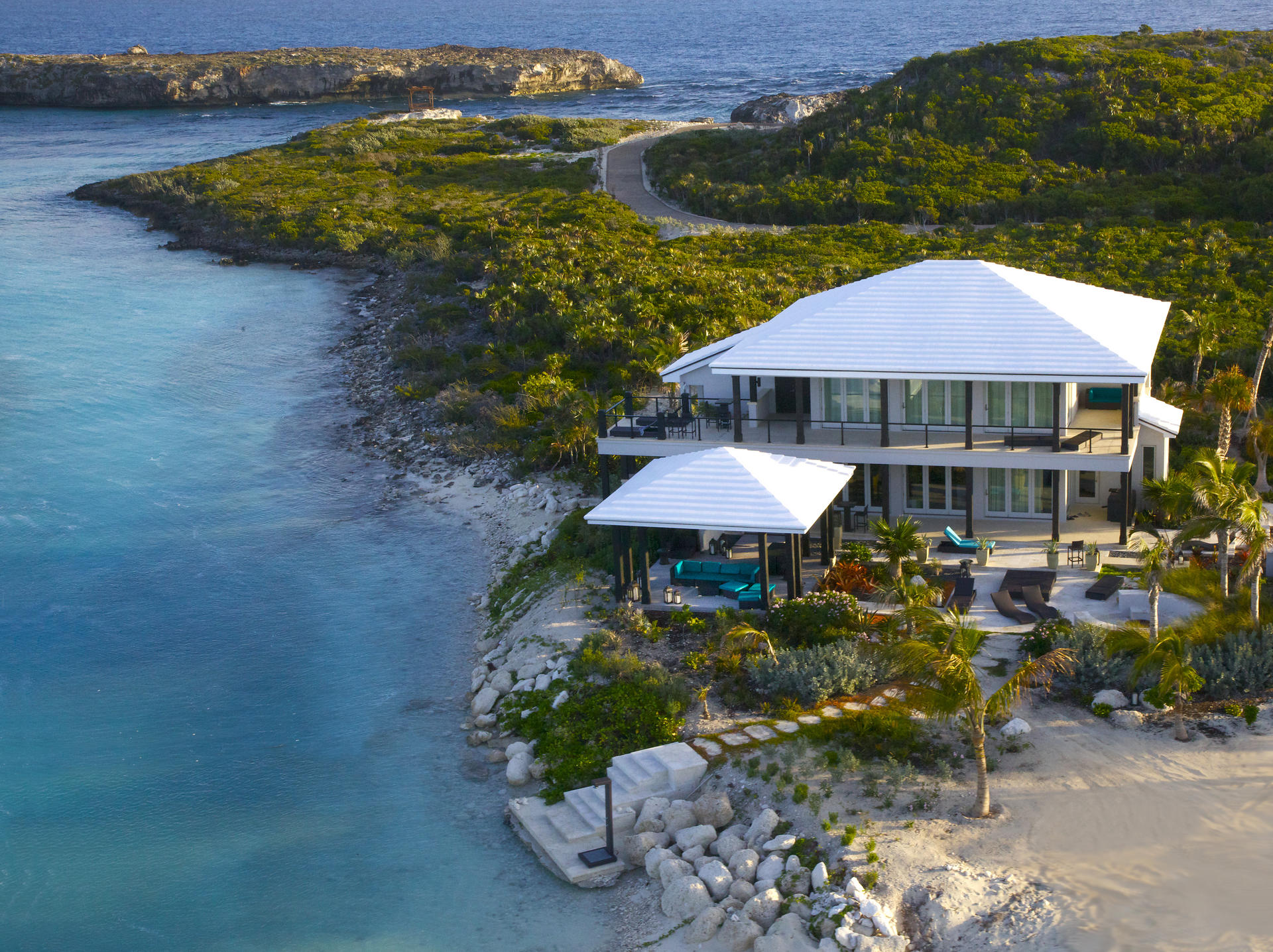 Over Yonder Cay, available from US$54,000 a night, is a private island in the Bahamas.
