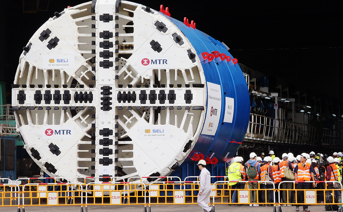 High-tech gear such as this tunnel boring machine make large-scale construction projects possible in the heart of the city. Photo: K.Y. Cheng