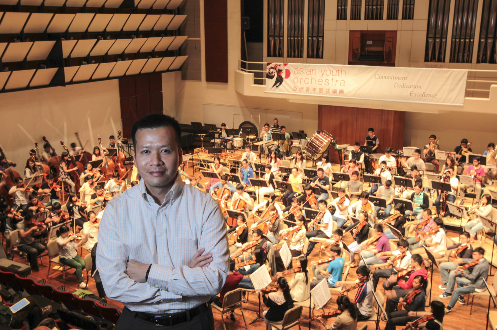 Keith Lau with the Asian Youth Orchestra. Photos: Bruce Yan