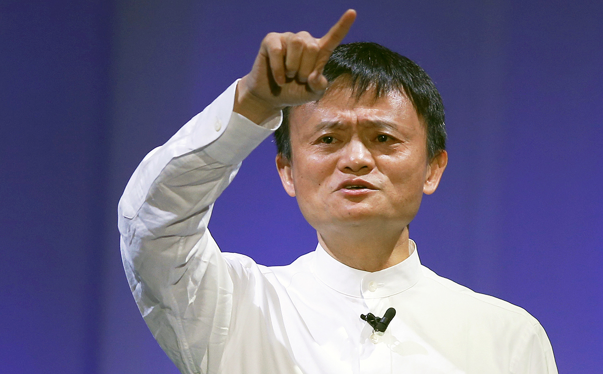Jack Ma, the founder and executive chairman of Alibaba Group Holding, speaks during the SoftBank World 2014 event in Tokyo on July 15, 2014. Photo: Reuters