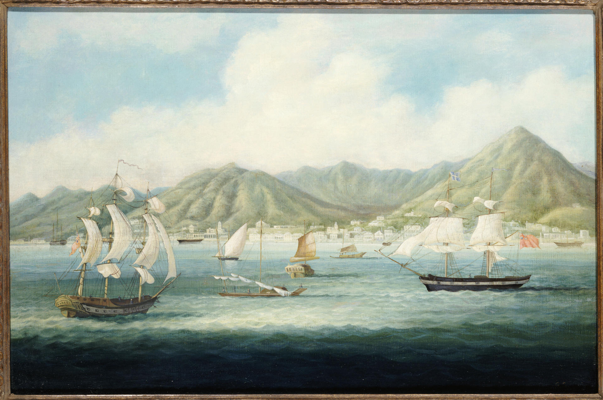 A view of Hong Kong harbour before John Bowring's time as governor.