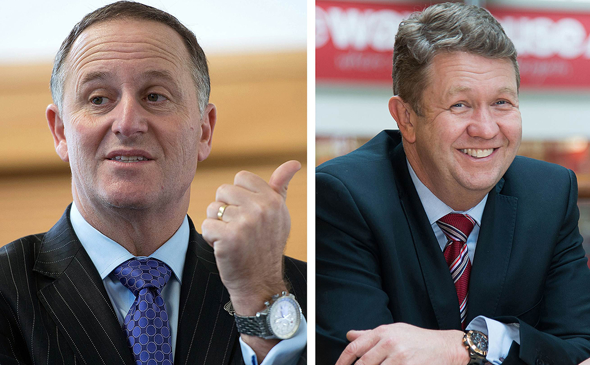 New Zealand Prime Minister John Key (left) and opposition Labour Party leader David Cunliffe. Photo: AFP