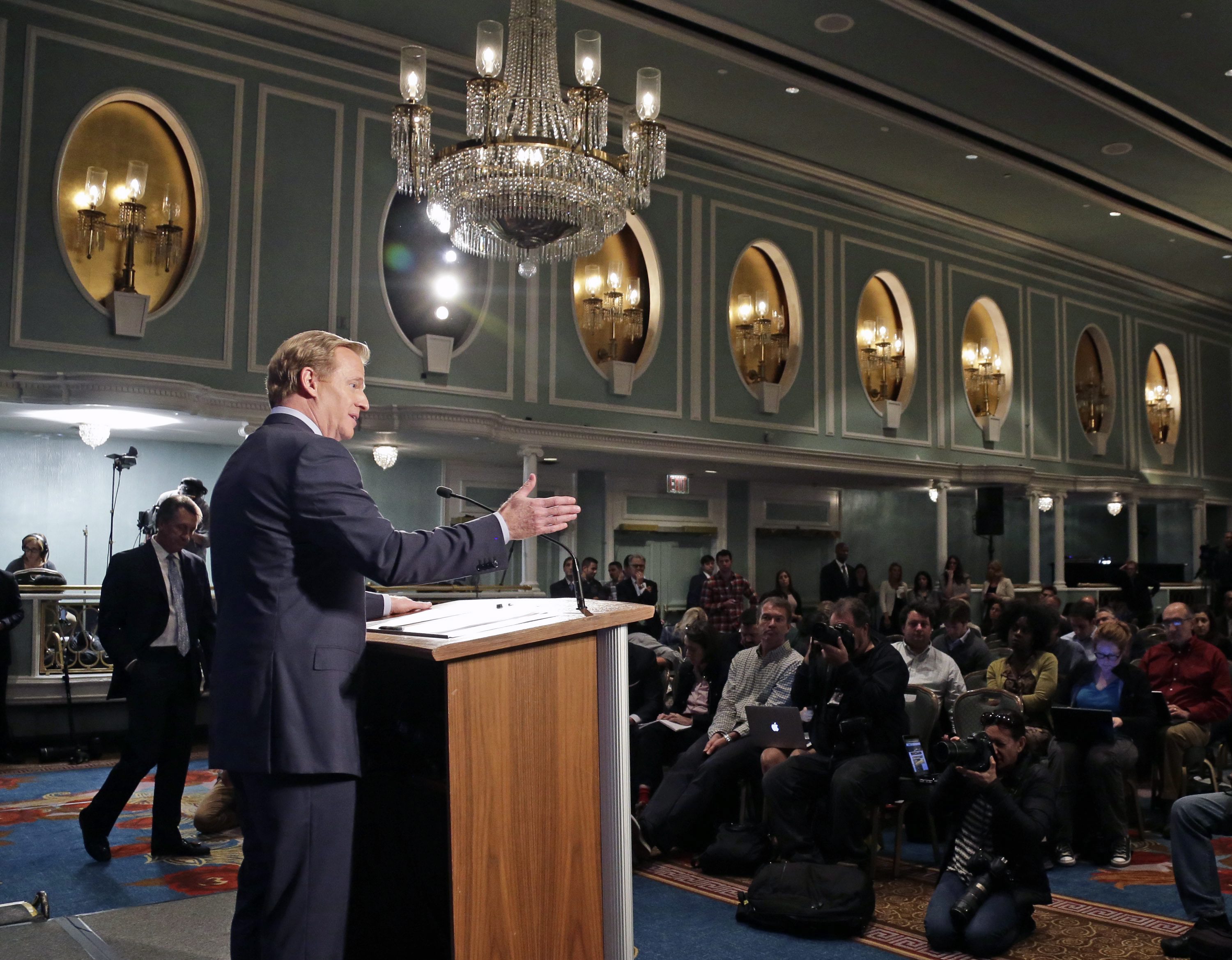 NFL commissioner Roger Goodell finally broke his silence on Friday by addressing the media. Photo: EPA 