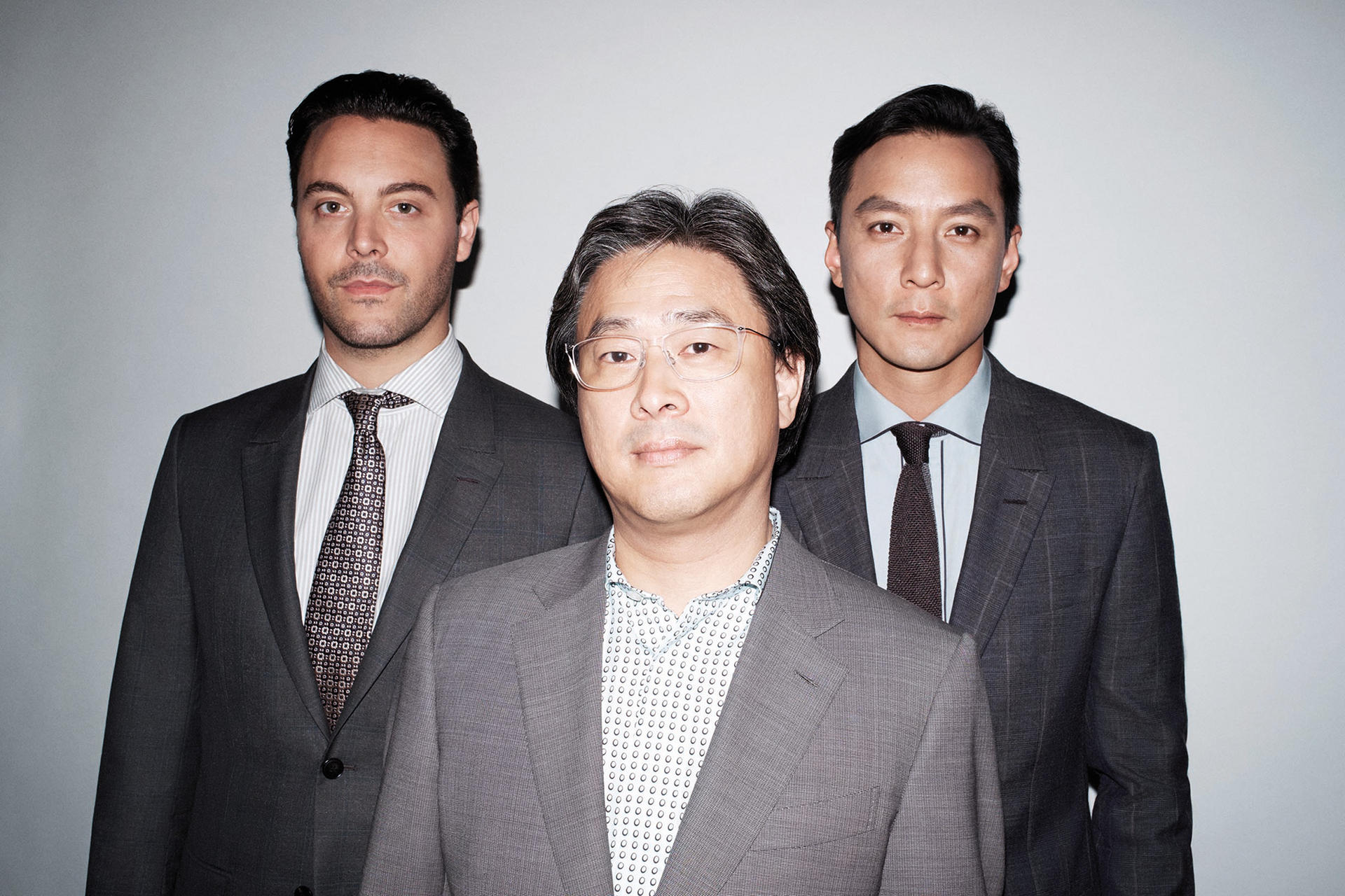 From left: Jack Huston, Park Chan-wook and Daniel Wu.