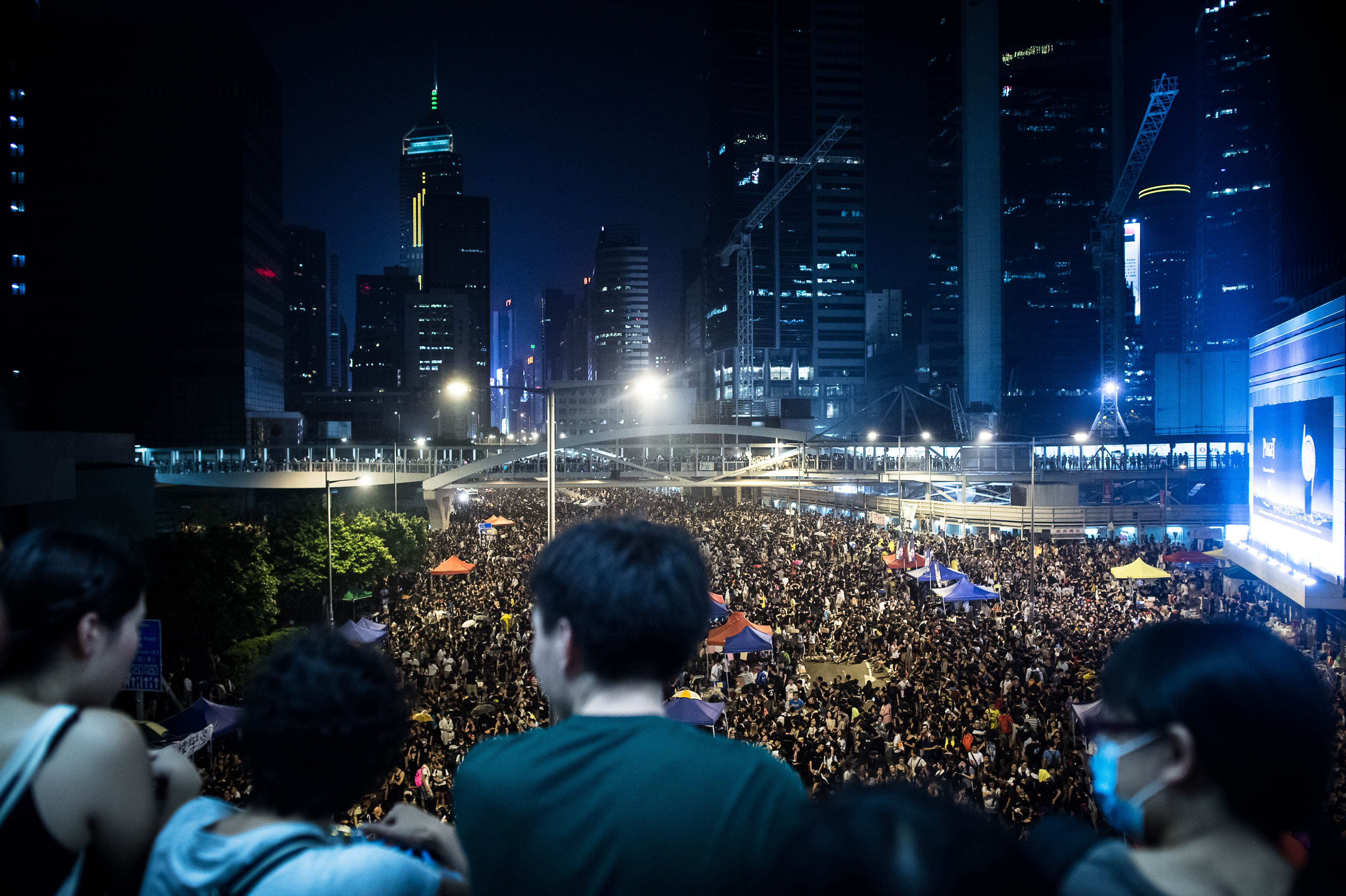 It is for Hong Kong's economic future that we stand here. Photo: AFP