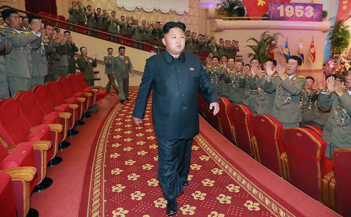 This undated file picture released by North Korea's official Korean Central News Agency shows North Korean leader Kim Jong-un attending the People's Theatre in Pyongyang. Kim has not been seen in public since September 3. Photo: AFP